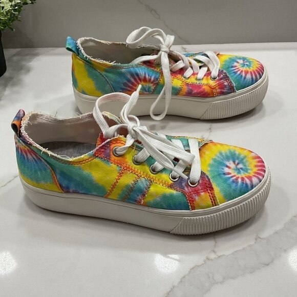 Jelly Pop Platform Chunky Tie Dye Sneakers 8 - Picture 6 of 7
